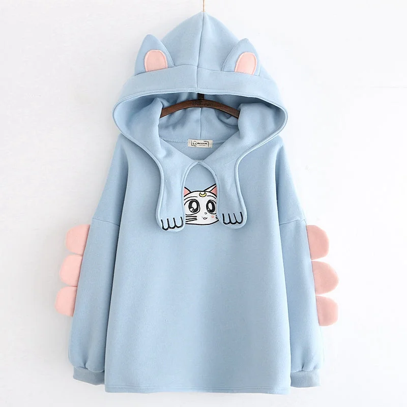 Cute cat embroidery Sweatshirt PL50692