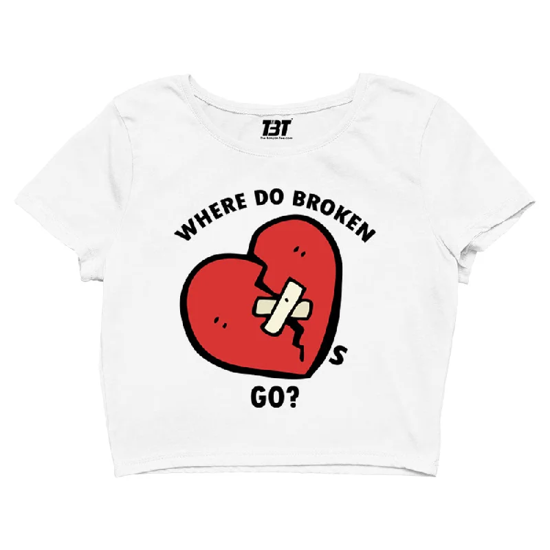 One Direction Crop Top - Where Do Broken Hearts Go