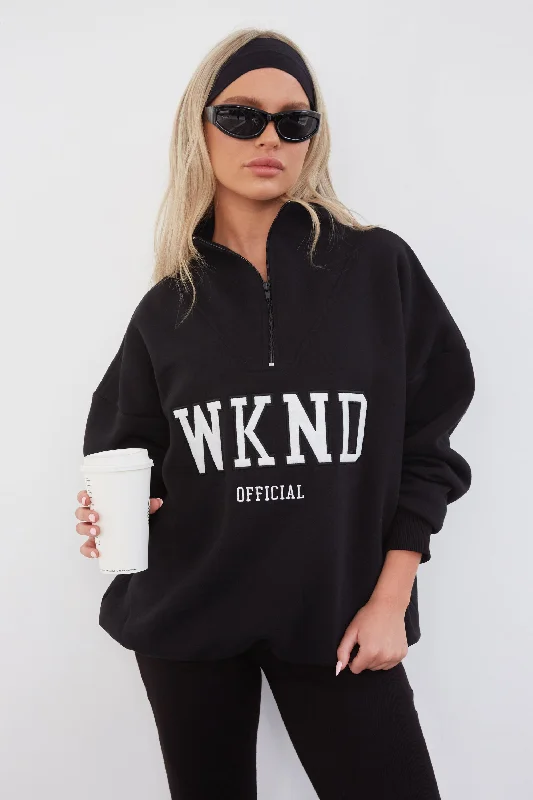 WKND OFFICIAL HALF ZIP SWEAT