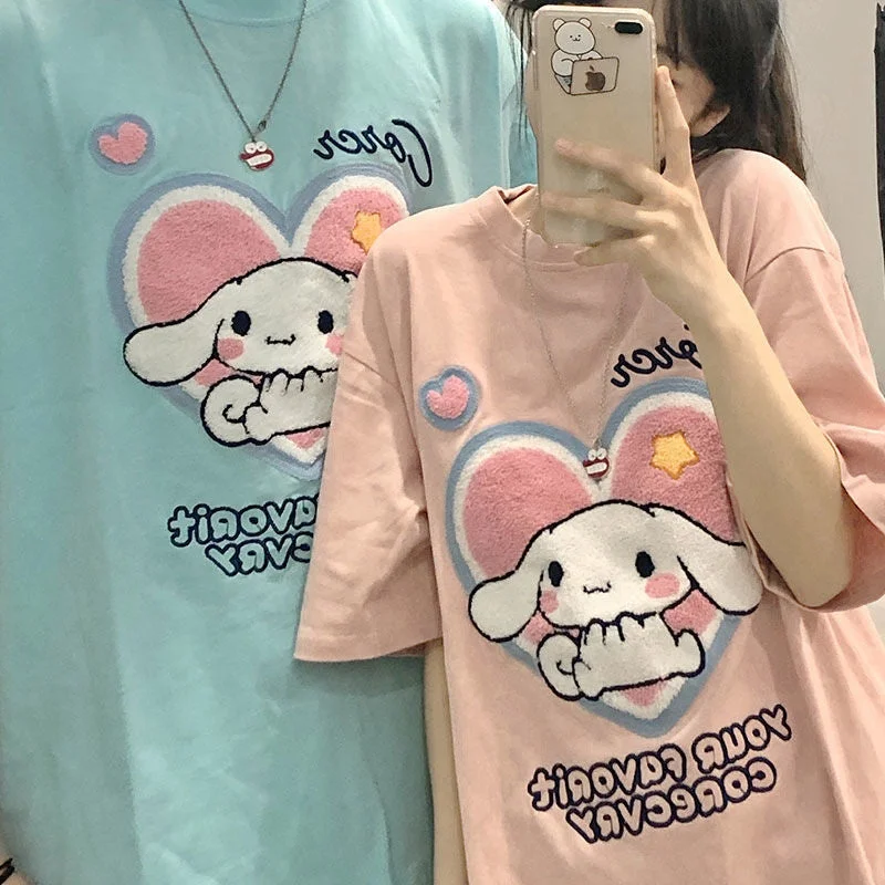 Cartoon Couple T-shirts PL52475 （Buy one get one free）