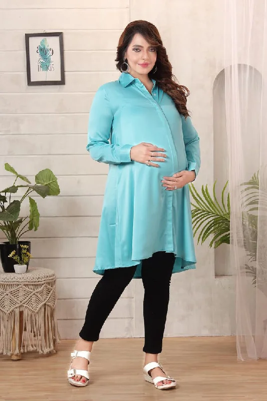 Aqua Blue Maternity Tunic