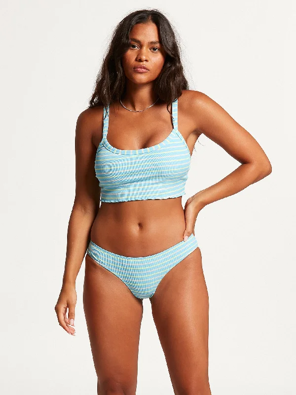 Next In Line Crop Bikini Top - Coastal Blue