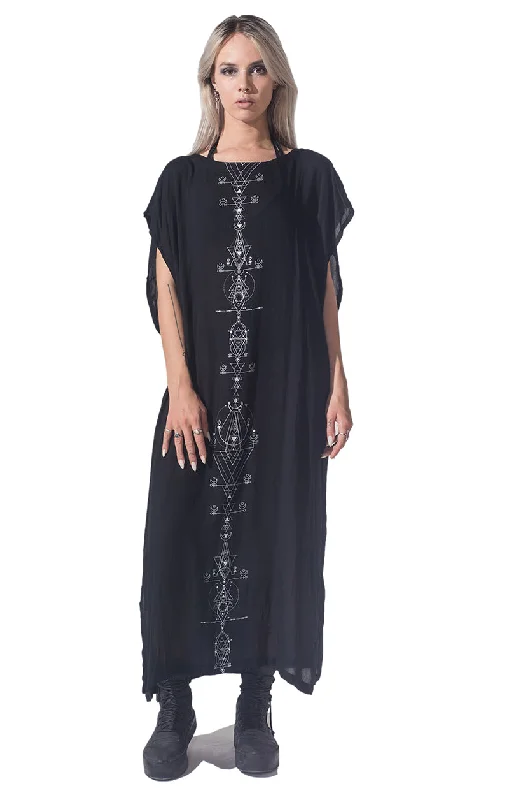 Lunar print long Toga  Dress