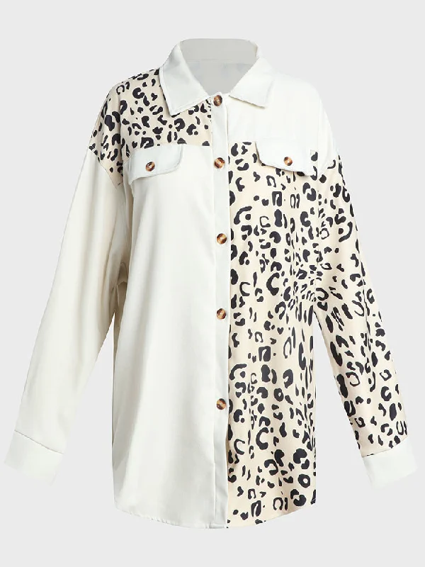 Leopard Print Buttoned Jacket