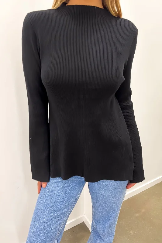 Rochelle Knit Long Sleeve Black