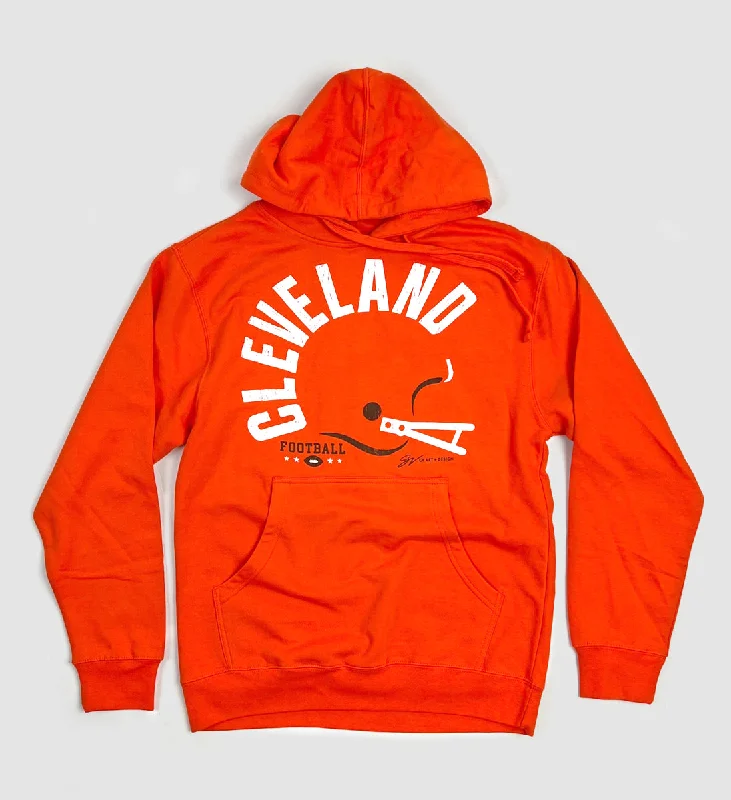 Orange Bold Type Hooded Sweatshirt