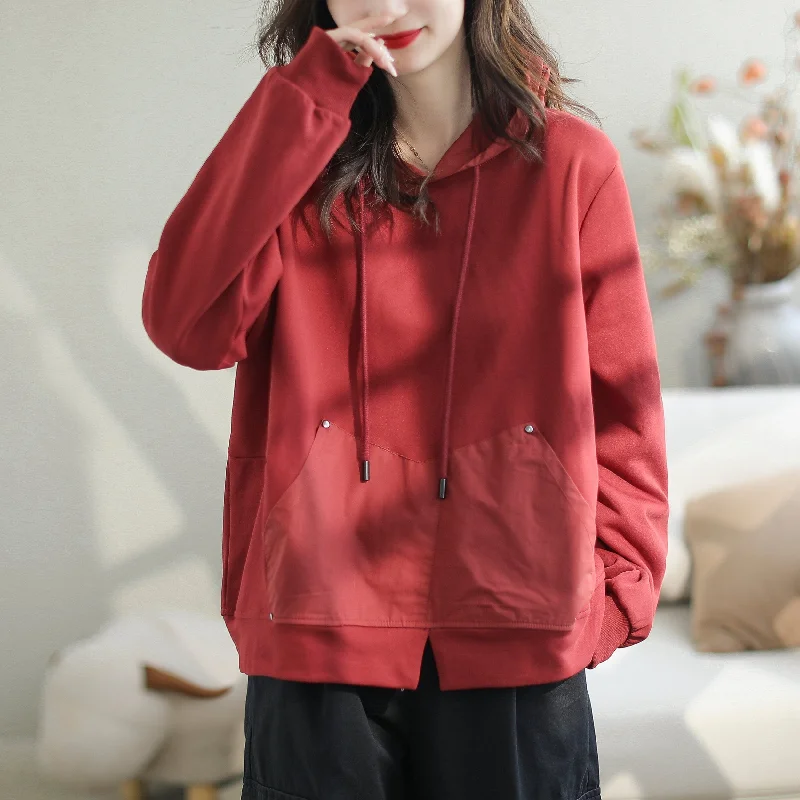 Women Autumn Casual Minimalist Loose Hoodie