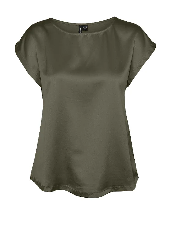 Vero Moda Merle Mix T Shirt, Green