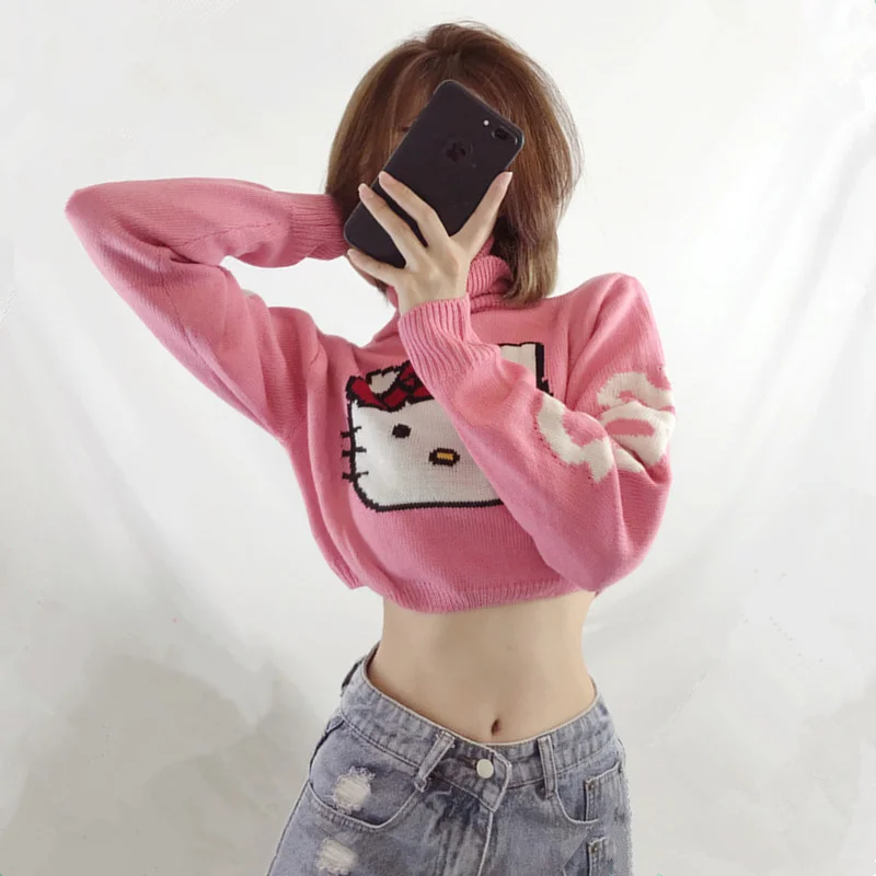 Turtleneck pink sweater PL53698