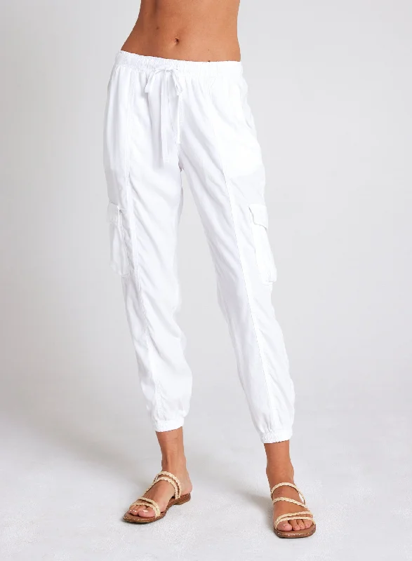 Cargo Track Pants - White