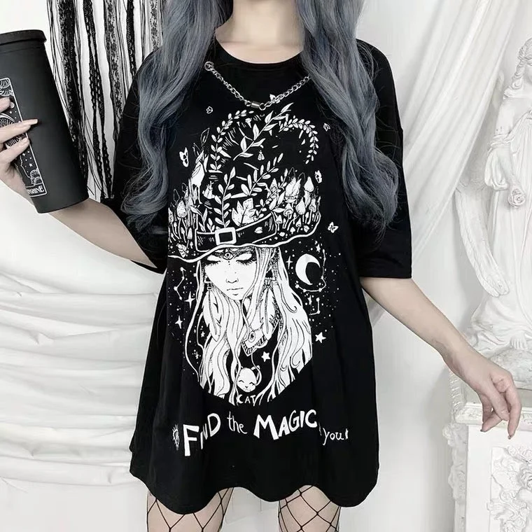 “FIND THE MAGIC IN YOU” DARK FASHION LONG T-SHIRT BY70177