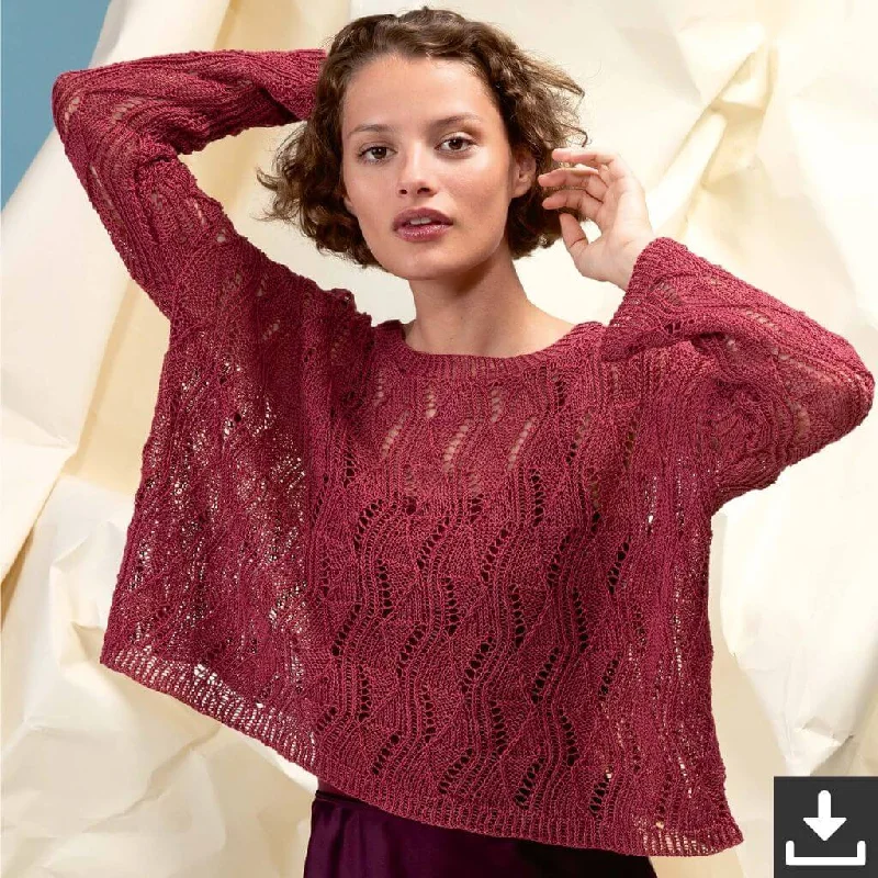 Damen Pullover mit Muster Strickanleitung - Lang Yarns (PDF)