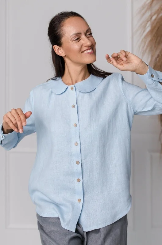 Linen Round Collar Buttoned Down Shirt SAMOA