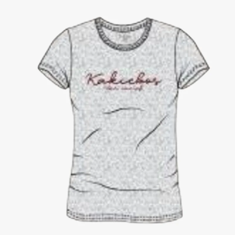 Kakiebos Womens Classic Fit Short Sleeve Tee Grey Mel