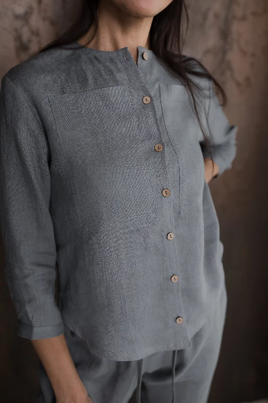 Linen Button Down Shirt ICEBERG