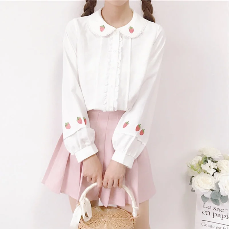 CUTE STRAWBERRY BLOUSE BY22524