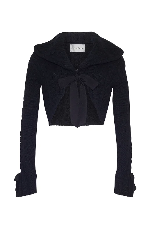 Rylan Cardigan in Black Knit