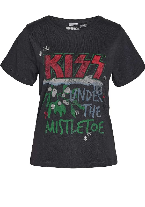 Noisy May Nate Kiss Christmas T Shirt, Grey