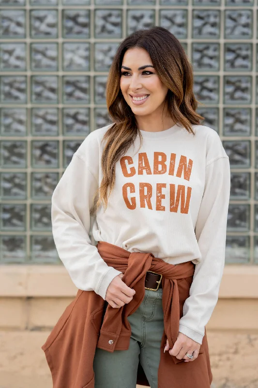 Cabin Crew Ribbed Graphic Crewneck