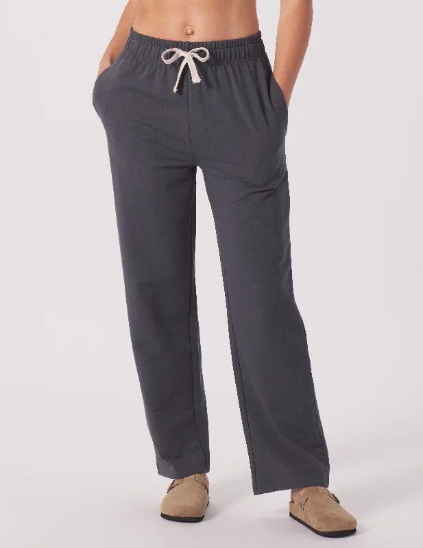 Straight Leg Sweatpant: Carbon