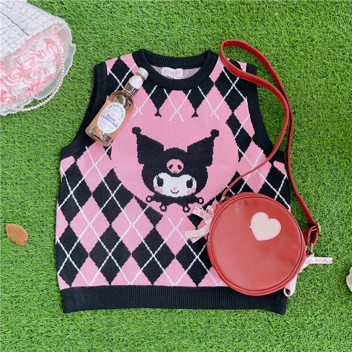 Cute cartoon knitted vest  PL52777