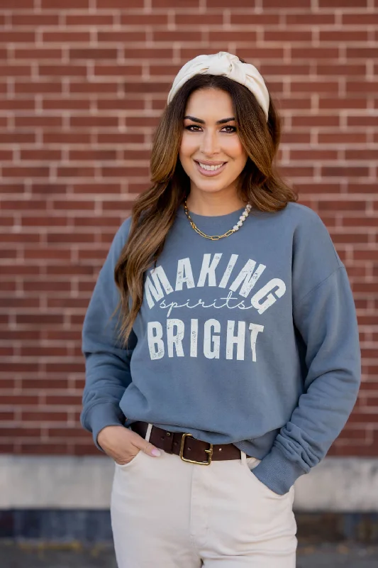 Making Spirits Bright Festive Graphic Crewneck