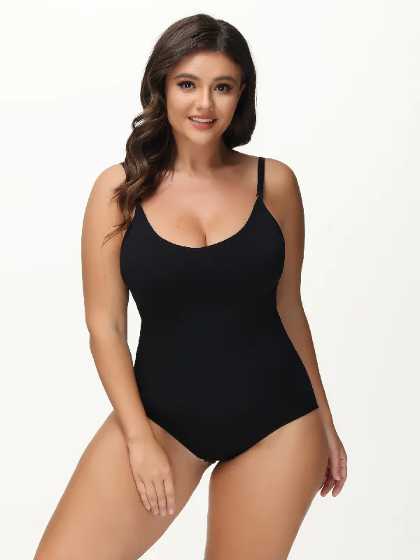 Ribbed Hip Lifting Shapewear Bodysuit