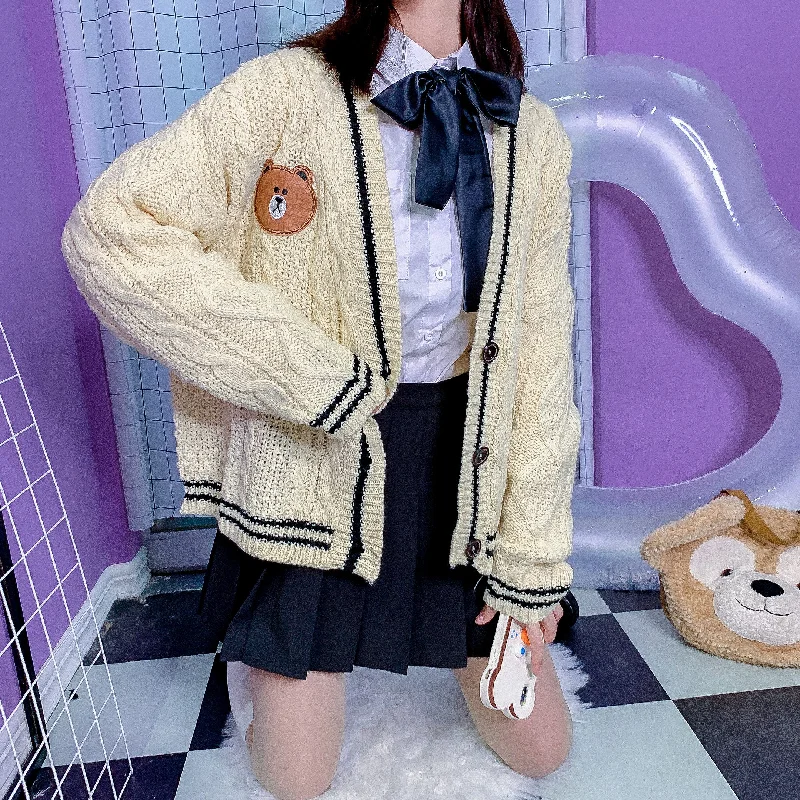 CUTE BEAR JK SWEATER COAT BY21076