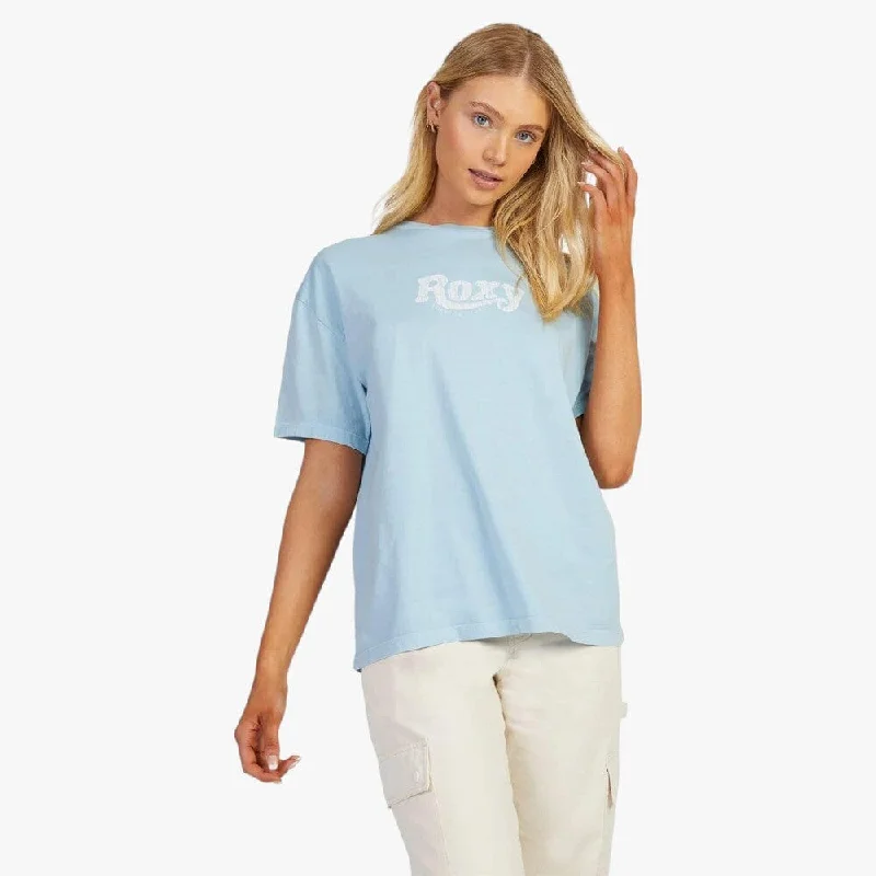 Roxy Womens Sun Over The Sand Short Sleeve Tee Clear Sky