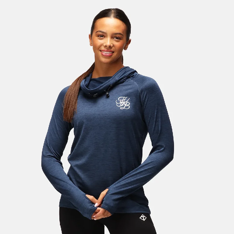 TKB Navy Cowl Neck Hoodie