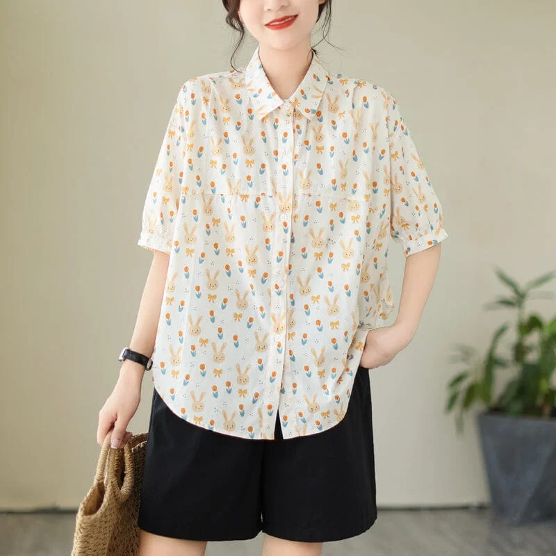 Women Summer Fashion Loose Casual Blouse