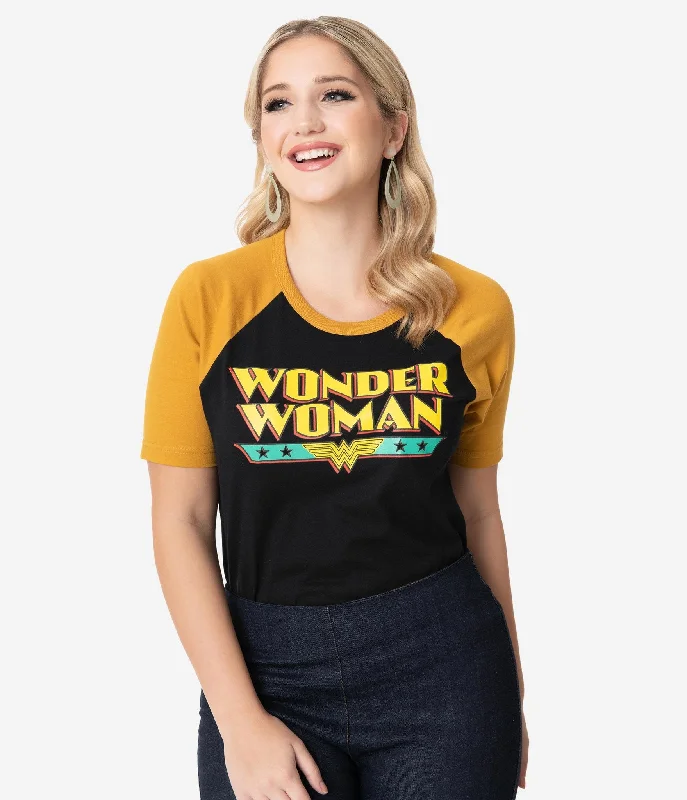 Wonder Woman x Unique Vintage Retro Logo Unisex Tee (M and 2XL ONLY)