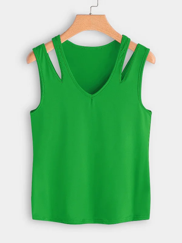 Custom V-Neck Cut Out Sleeveless Camis