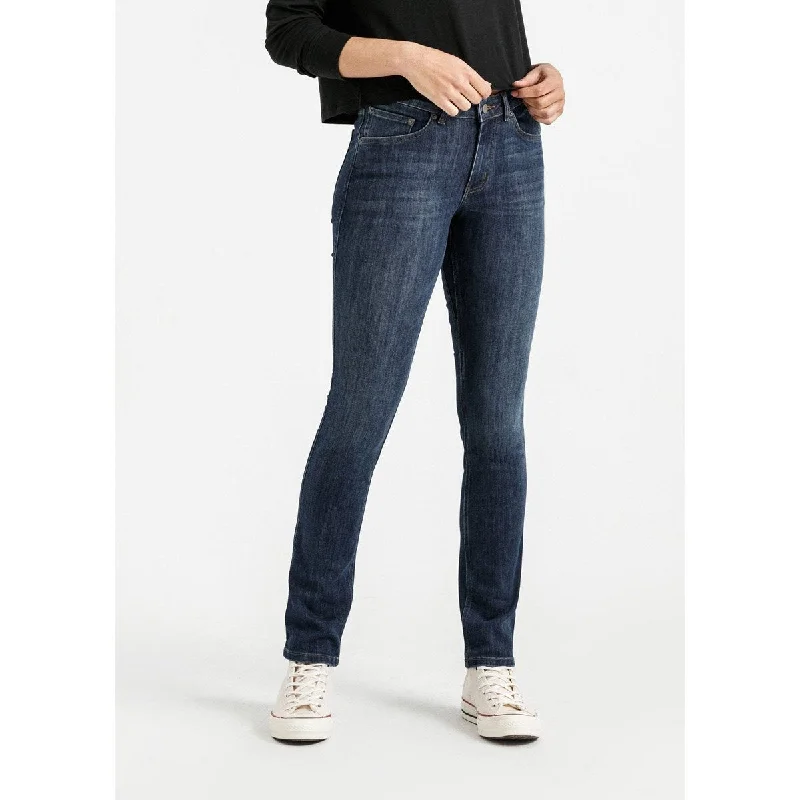 Women's Performance Denim Mid Rise Slim Straight - 30" Inseam