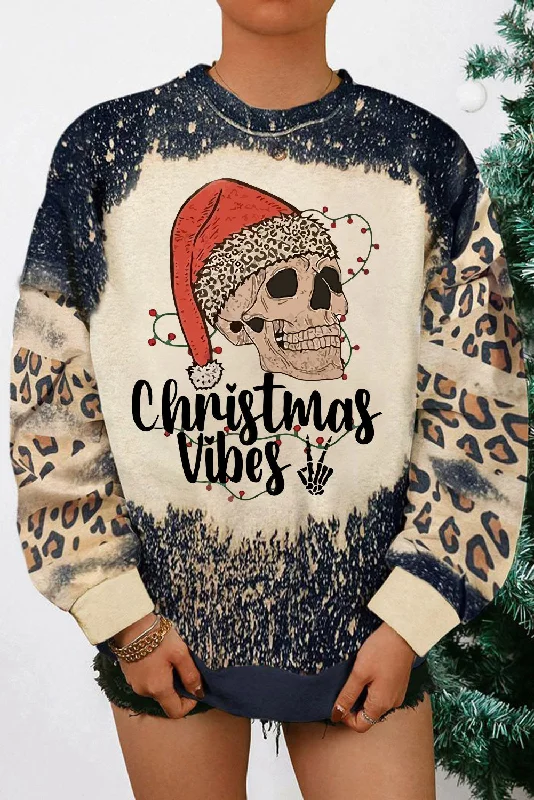 TastyHottie - Round Neck Long Sleeve CHRISMAS VIBES Graphic Sweatshirt ugly christmas sweaters