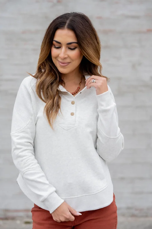 Side Slit Rib Accented Pullover