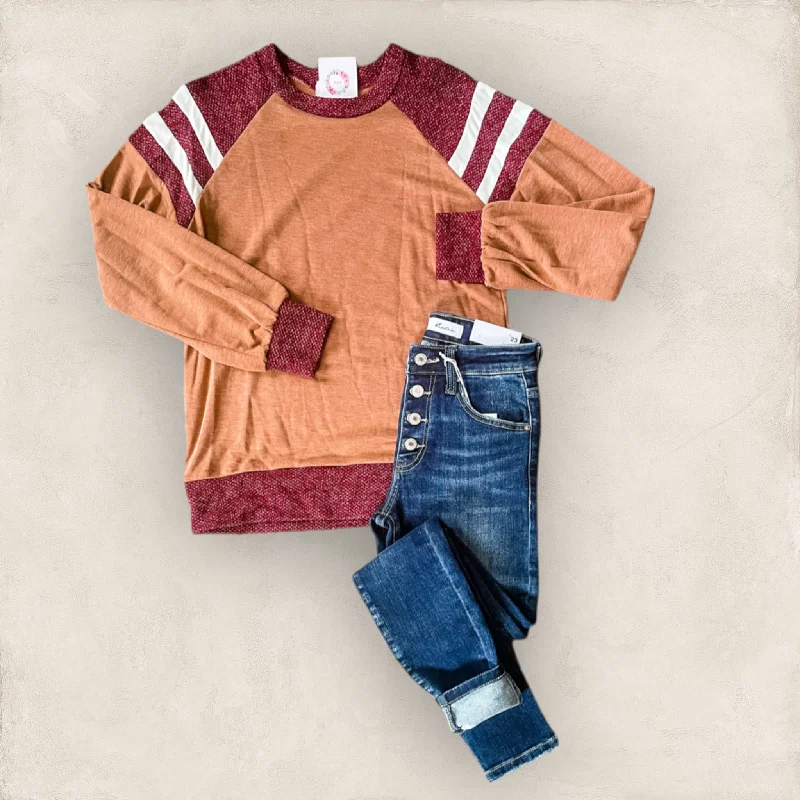 Rust burgundy pullover