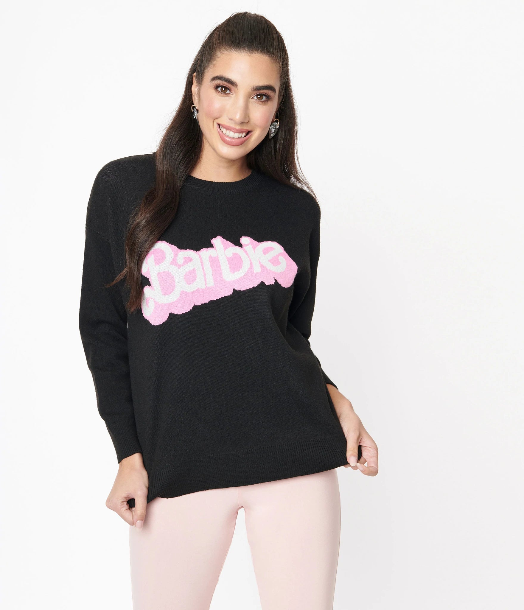 Barbie x Unique Vintage Black Barbie Logo Sweater