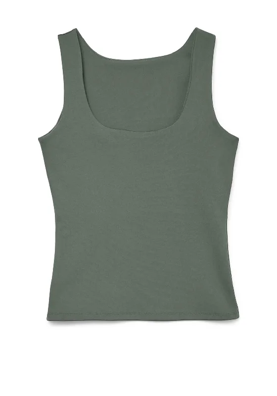 Vero Moda Million 2-Way Square Neck Top, Green