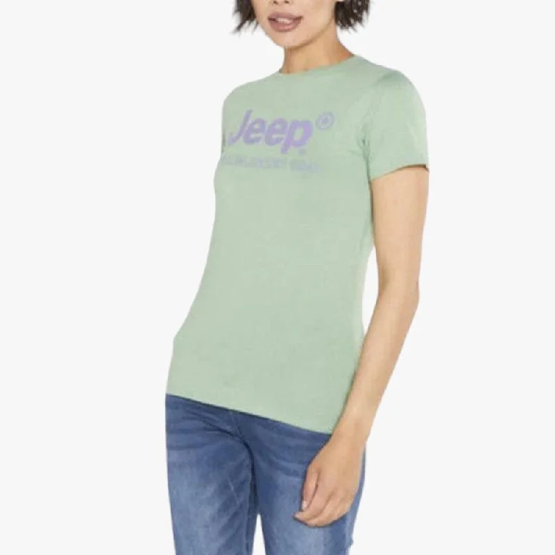 Jeep Ladies Logo Short Sleeve Tee Leaf