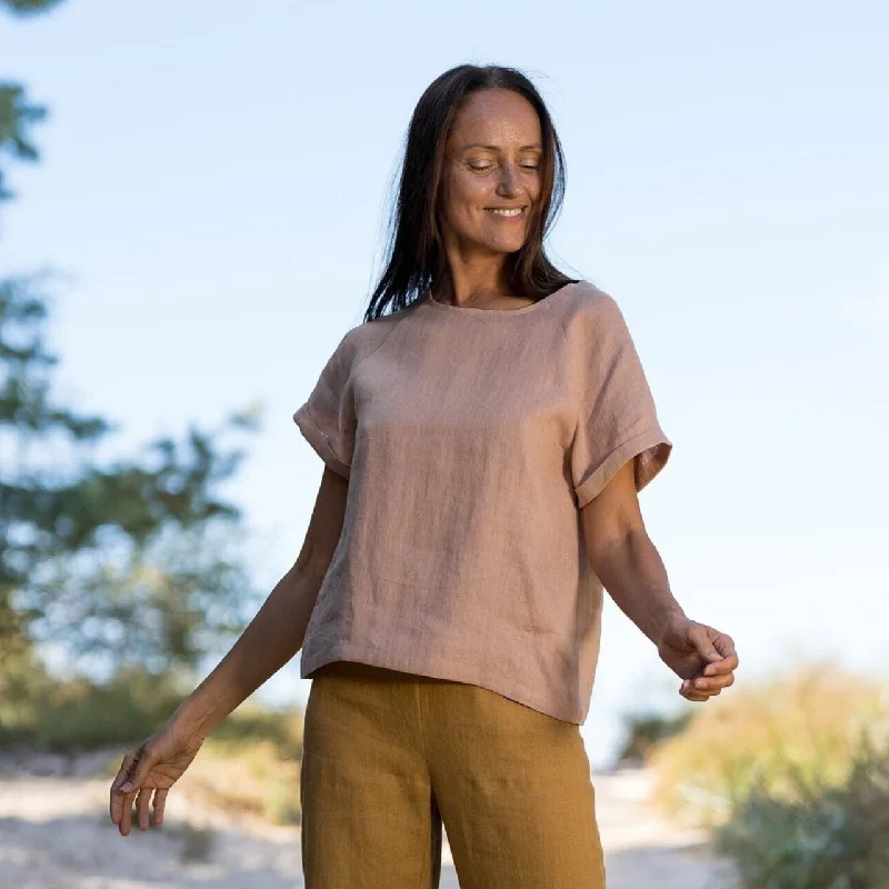 Linen Blouse NORA In Powder